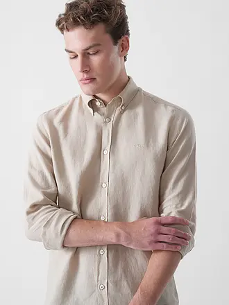 BOSS | Chemise en lin coupe slim H-ROAN | beige